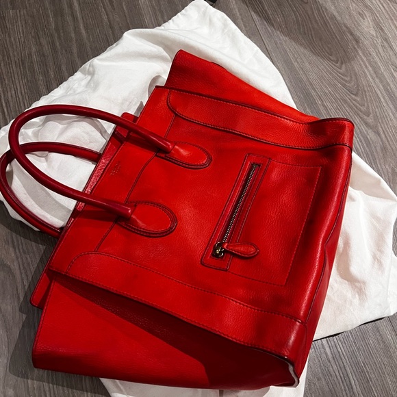 Red Celine Micro luggage bag for sale - Picture 3 of 6